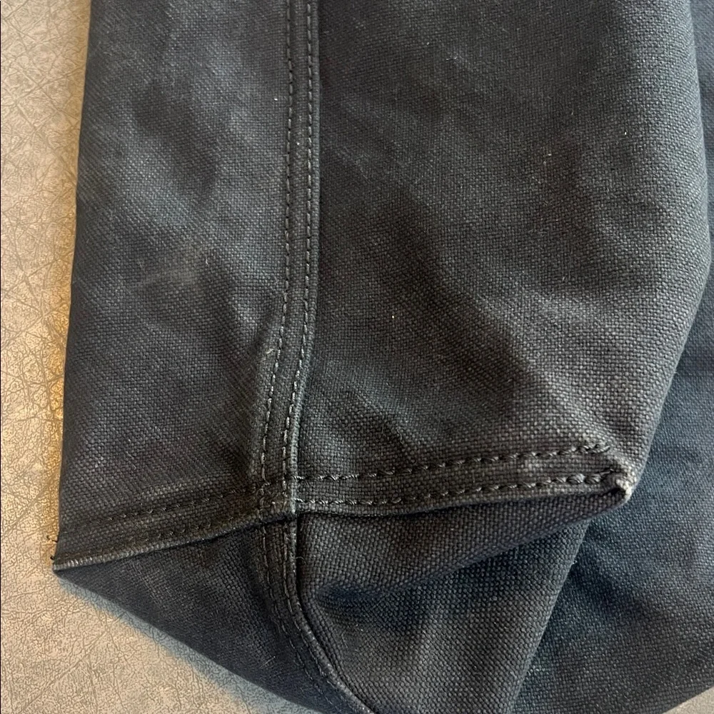 Black Tote Bag with Brown leather Straps by Madewell - Picture 4 of 6